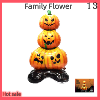 Family Flower Flash Sale ลูกโป่งผีฟักทองฮาโลวีนเทศกาลคริสต์มาสขนาดพลัสไซด์ลูกโป่งเป่าลมฟอยล์รูปแม่มดแมงมุมฟักทอง