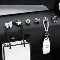 RadioCreative Cartoon Rhinestone Mini Car Hooks Seat Back Holder For Keys Hangers Home Office Hooks Storage Car Styling Accesssorieshot