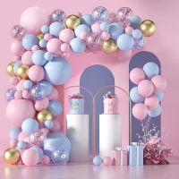 124pcs Macaron Pink Blue Balloon Garland Baby Shower Ballon Arch Gender Reveal Wedding Birthday Party Anniversary Love Day Decor Balloons