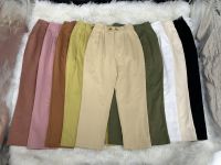 JiaJia พร้อมส่ง กางเกงผู้หญิง กางเกงขายาว ผ้าดีมาก แต่งกระดุม 2 เม็ด กางเกงแฟชั่น กางเกงผู้หญิงทรงเกาหลี ฟรีไซด์เอวยืดได้เยอะมาก  8115-1#