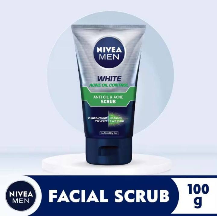 NIVEA Men Whitening Acne Oil Control Scrub | Lazada PH