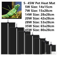 5-45วัตต์สัตว์เลื้อยคลานเสื่อความร้อน T Errarium ปีนเขาสัตว์เลี้ยงความร้อนแผ่นอบอุ่นปรับควบคุมอุณหภูมิเสื่อสัตว์เลื้อยคลานอุปกรณ์1ชิ้น