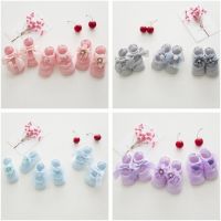 [COD] [3 pairs of lace bows] Korean version thin hollow hole boat infants and young children baby floor