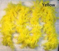 ไก่สีเหลือง Feather Strip Turkey Feather Boa สำหรับเสื้อผ้าอุปกรณ์เสริมเสื้อผ้าอุปกรณ์เย็บผ้าสำหรับผ้าน่ากลัว2หลา Lot