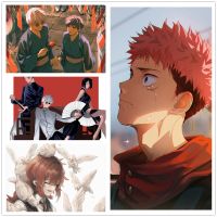 KS อะนิเมะญี่ปุ่น Jujutsu Kaisen 5D ภาพวาดเพชรภาพปักเพชรชุดงานปักครอสติชโมเสก Hiasan Dinding Rumah Gift40x30cm/50x40cm