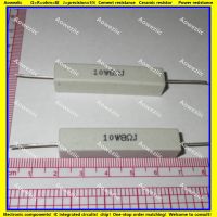 10Pcs RX27 Horizontal cement resistor 10W 8 ohm 8 R 8 RJ 10W8RJ 10W8ohm 10W8R Ceramic Resistance precision 5 Power resistance