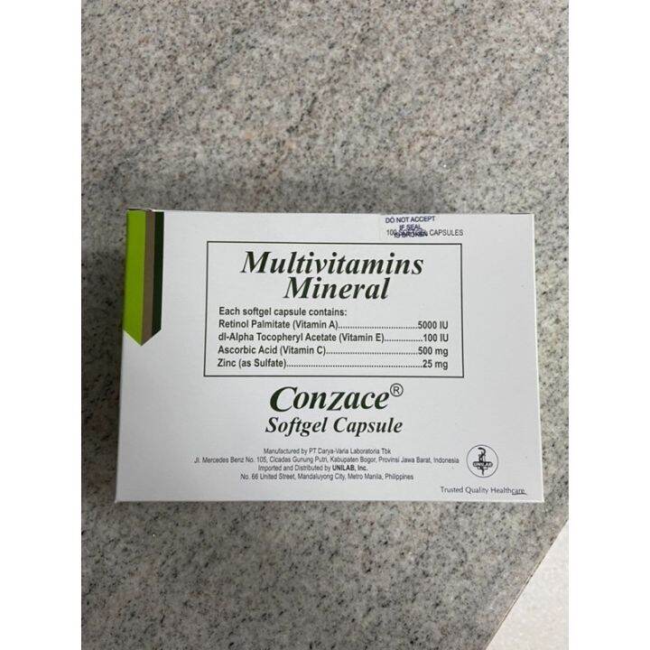 Conzace Multivitamins Mineral 100 Softgel Capsules Lazada PH
