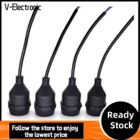 V-ELECTRONIC 20-200ซม. ค่ะ ฐานโคมไฟ E27 พีวีซีทองแดง สีดำสีดำ ที่จับเกลียว LED สารหน่วงไฟ IP67กันน้ำ ผู้ถือกับสาย คอลล่า