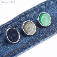 New 2 Pcs Detachable Jeans Buttons Snap Waist Adjustment Button Fastener Pants Pin for Retractable Button Sewing-Free Buckles