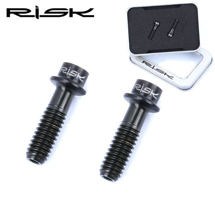 2pcs-m5x18mm-จักรยานเบรค-lever-bolts-titanium-alloy-hollow-disc-ke-clamp-สกรูคงที่-mountain-bike-seat-post-clamp-bolt
