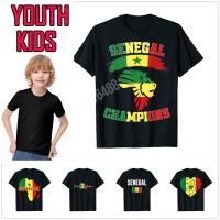 2023 new100 ผ้าฝ้ายเยาวชนเด็กเซเนกัล champions 2022 senegalese เสื้อยืดเด็ก T เสื้อ BOY GIRL TEE