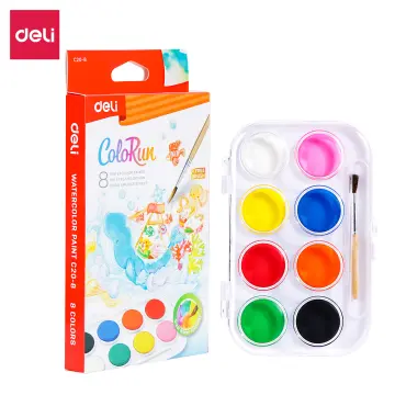 Deli 8/12/21 Colors Watercolor Painting Set Vivid Colors Non-toxic