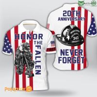 2023 new design- Never Forget 9-11-2001 – Honor The Fallen – 20th Anniversary Polo Shirt jersey