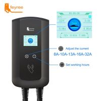 Feyree สาย Type2ในที่ชาร์จอีวี32A EVSE Wallbox ยานพาหนะไฟฟ้าที่ชาร์จแบตในรถ Wallmount APP ควบคุม7KW 11KW 22KW แท่นชาร์จ