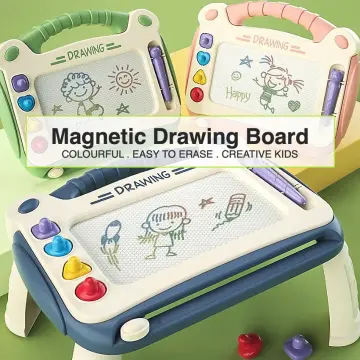 Kids Drawing Board Magnetic Writing Sketch Pad Erasable Magna