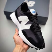 Hot Sale 【Original】 NB* 327 R Casual Fashion Breathable Running Shoes All Match Mens and Womens Sports Shoes BlackWhite {Free Shipping}