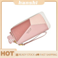 hanshi [2023 new HOT FASHION] lazlook กระเป๋าสตางค์แบบมีซิปยาวสำหรับผู้หญิงหนัง PU พร้อมกระเป๋าใส่บัตรวัยรุ่นดีไซน์พู่ห้อย