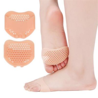 Silicone Forefoot Metatarsal Pads Pain Relief Orthotics Foot Massage Insoles Anti-slip Protector High Heel Elastic Cushion Soles Shoes Accessories