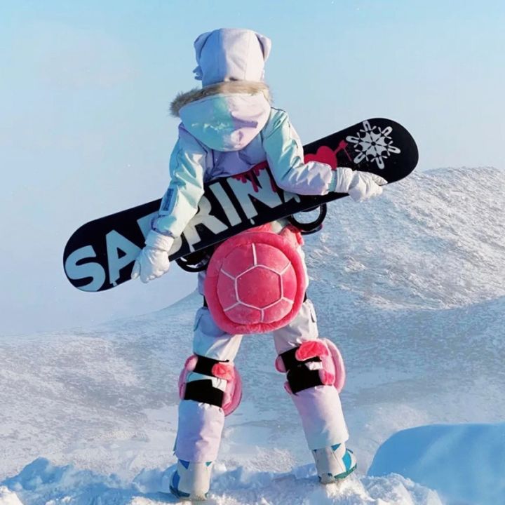 แผ่นรองเข่าของเด็กผู้ใหญ่อุปกรณ์สกีป้องกันสโนว์บอร์ดป้องกันสะโพกสำหรับเล่นสกีสกีเล่นสโนว์บอร์ด