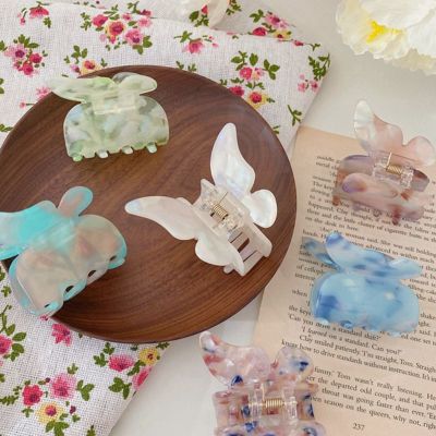 Hair Accessories Hair Clip For Party Styling Tools For Bathing Butterfly Hair Claw Butterfly Clip Resin Sweet Hairpin