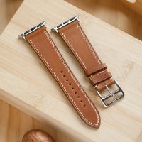 Real Leather Single Tour for iWatch band 38mm 42mm Business Sports loop on Apple smart watch se Strap 40mm 45 44mm Series 87654