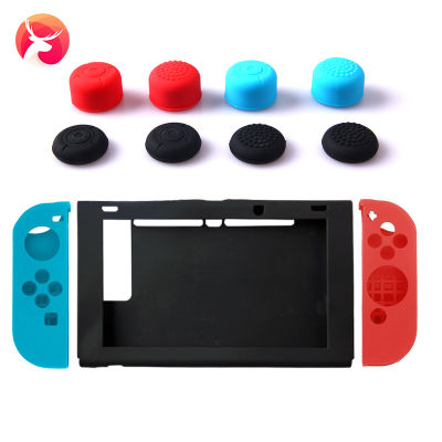 11 in 1 Set Silicone Case Cover for Nintendo Switch NS NX Video Game Console for Gamepad for Joystick Silicone