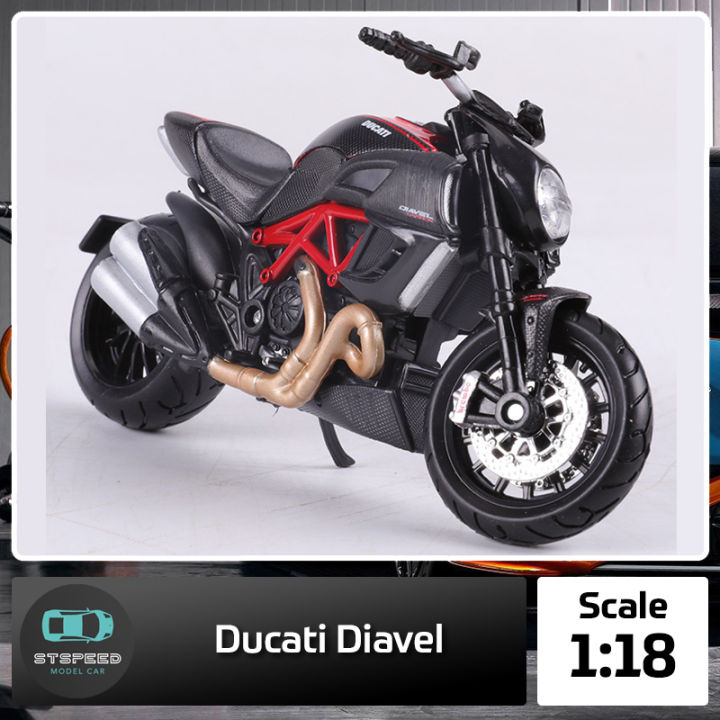 โมเดลรถมอเตอร์ไซต์-ducati-bmw-kawasaki-ขนาด-1-18-โมเดลรถเหล็ก-งามเหมือนจริง-ของแท้100-พร้อมแท่นวางและกล่อง