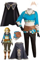 Princess Link Cosplay Gray Cloak Women Costume Anime Game Zelda Tears Of The Kingdom Roleplay Fancy Dress Up Party Role Playing