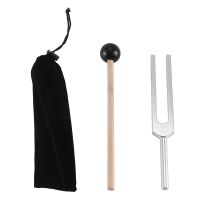 Tuning Fork Tuner with Mallet for Healing Chakra,Sound Therapy,Keep Body,Mind and Spirit in Perfect Harmony Silver Aluminum Alloy Accessories 528C