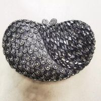 Heart-Shape Rhinestone Wallets For Lady Female Crystal Evening Clutches Bags Fashion Diamond Wedding Party Case Dinner Clutches