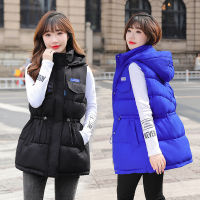 【cw】2022 Autumn and Winter New Outdoor Loose-Fitting Vest Womens Coat Mid-Length Vest New Korean Style down Cotton Vest Womens