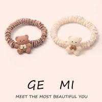 2Pcs/set Cute Bear Hair Elastics Ties Cartoon Hair Rope Ponytail Hair Holder Hair Accessories for Girl and Women Hair Accessories