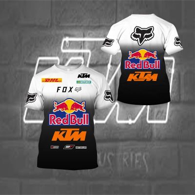 New Summer Casual T-shirt Red Bull KTM Motorcycle Racing 3D Printed Racing T-shirt High Quality Harajuku Short Sleeve Sports Brand Plus Size Hip Hop Top Wholesale