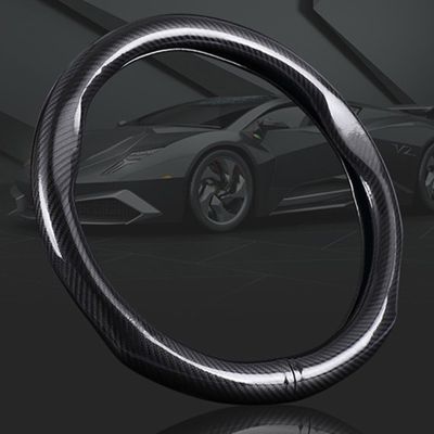 【YF】 Car-styling 38cm Carbon Fiber Leather Car-covers Steering-wheel Sport Racing Steering Wheel Cover for BMW AUDI BENZ alfa romeo