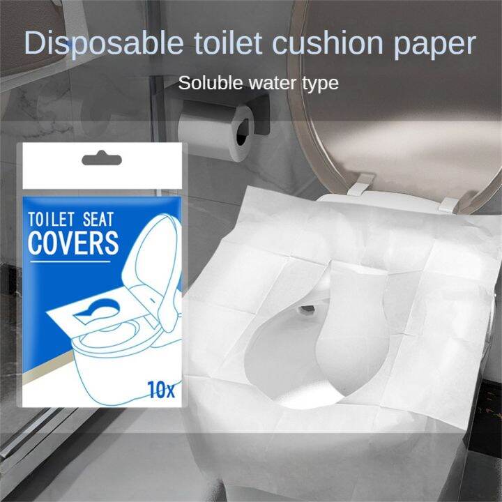 20PCS Toilet portable toilet mat disposable soluble water pad paper