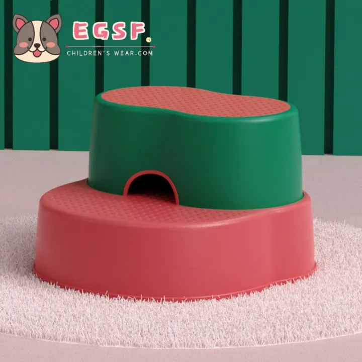 2 Step Stool for Kids Stackable Toddler Slip Resistant Safety Step