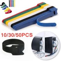 50/30/10PCS Cable Organizer Winder Ties Wire Management Holder Reusable Clip Protector Nylon Strap Mouse Earphones Hoop Tape Cable Management