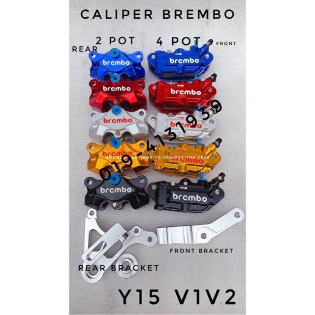 BREMBO CALIPER YAMAHA Y15 V1 V2 Y15ZR FRONT & REAR 4 POT 2 POT Lazada
