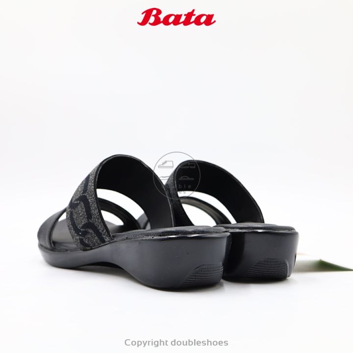 bata-รองเท้าแตะผู้หญิง-แบบสวม-ยกพื้น-สีดำ-สีเบจ-ไซส์-3-7-36-40-รุ่น-661-6377-661-8377