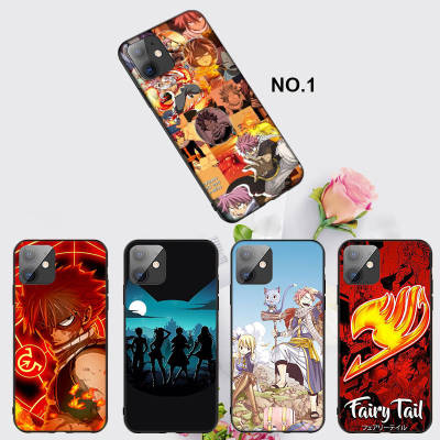 Casing หรับ iPhone 11 12 Mini X Xs XR Pro Max 6+ 6s+ 7+ 8+ 6 7 8 Plus 5 5s SE 2020 EL44 Fairy Tail Logo Pattern Phone เคสโทรศัพท์ อ่อนนุ่ม TPU Black ปก