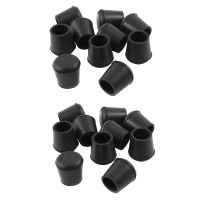 30 Pcs Rubber Cone Shape Desk Feet Protector Chair Leg Tip Pad Black