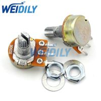 【CW】 2PCS WH148 B250K Linear Potentiometer 15mm Shaft With Nuts And Washers Hot 3Pin