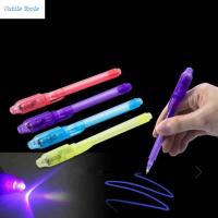 OUTILS ปากกาไฟส่องสว่างแบบ2 In 1สำหรับเด็กปากกาโคมไฟ LED ปากกามายากลเพื่อการศึกษาปากกาสำหรับเด็กปากกาเจลที่มองไม่เห็นปากกาส่องสว่างใช้งานได้หลากหลายรูปแบบ