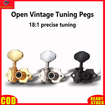 LeadingStar RC Authentic Acoustic Guitar String Tuning Pegs Kit With Screw Ferrule Universal Tuners Open Tuning Standard Accessories