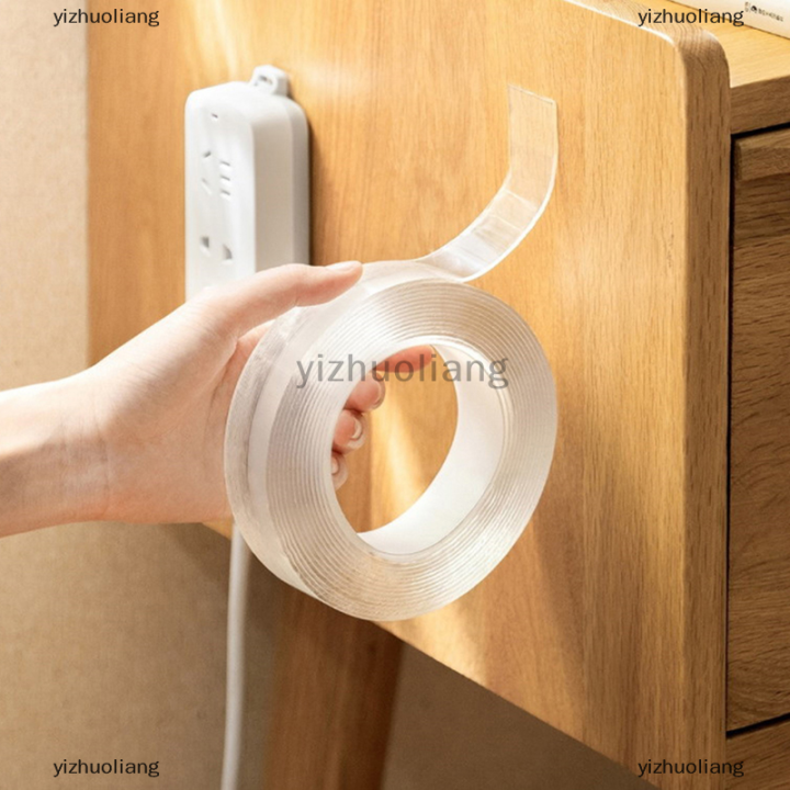 yizhuoliang-เทปนาโน1-2-3-5ม-เทปกาวสองหน้าใสกันน้ำใช้ซ้ำได้อุปกรณ์ห้องน้ำห้องครัวที่สะอาด