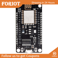 Foriot  NodeMCU ESP8266 V3 ESP-12E บอร์ดพัฒนา WIFI CH340G กระดานดำไมโคร USB สี่เหลี่ยมขาเชื่อมต่ออินเตอร์เฟซ