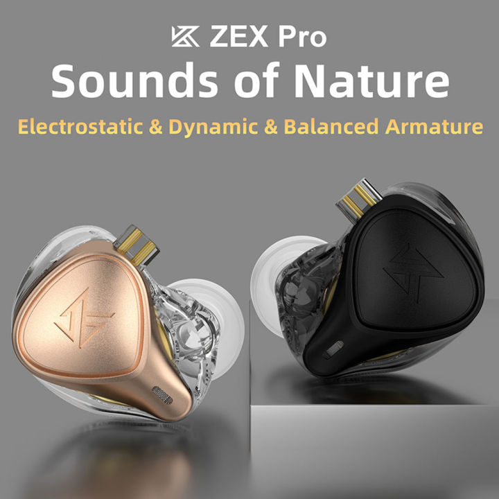 kz-zex-pro-wired-headset-hybrid-hanging-in-ear-monitor-metal-earphone-noice-cancelling-sport-music-headphones-with-mic-gamer