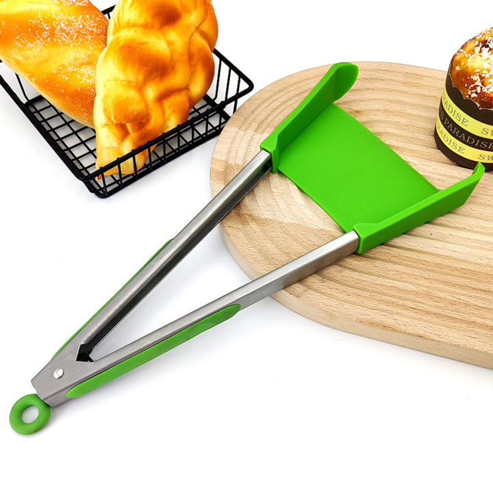 bpa-ฟรีคีมคีบอาหารห้องครัวทนความร้อนได้ล็อคคลิปทำอาหารสำหรับให้บริการวาฟเฟิลทุกขนาด