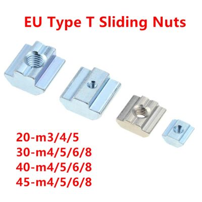 100pcs 10pcs T Block Square nuts M3 M4 M5 M6 M8 T Track Sliding Hammer Nut for Fastener Aluminum Profile 2020 3030 4040 4545