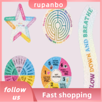 RUPANBO039392692 50 Pcs 50ชิ้นค่ะ สติกเกอร์กระตุ้นประสาทสัมผัส การหายใจช่วยหายใจ มีเท็กซ์เจอร์ กาวในตัว ความเครียดความเครียด สงบลง สติกเกอร์นำมาใช้ใหม่ได้ ผู้ใหญ่และผู้ใหญ่